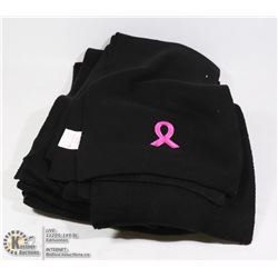 LOT OF 6 NEW PINK RIBBON CAMPAIGN SCARFS DARK
