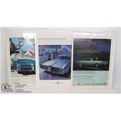 THREE 2 SIDED (6) 1960'S GM TIME LIFE MAGAZINE ADS