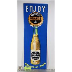 VINTAGE MISSION ORANGE SIGN