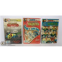 CHARLTON COMICS HAUNTED #51,52,57