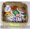 Image 1 : BOX OF 70 PIN BACK BUTTONS