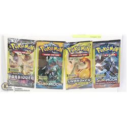 FOUR SEALED POKEMON GO BOOSTER PACKS
