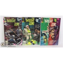 THREE BRONZE AGE GOLD KEY TWILIGHT ZONE COMICS