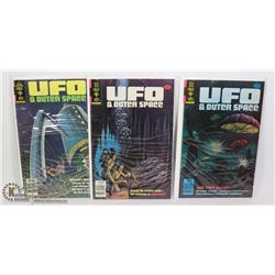 THREE BRONZE AGE GOLD KEY UFO & OUTER SPACE