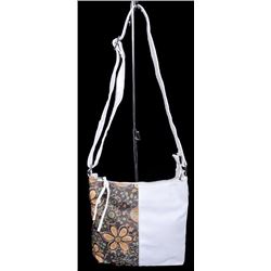 FLORAL & WHITE CROSSBODY STYLE PURSE