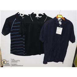 LOT OF 3 SIZE MEDIUM GOLF SHIRTS - VARIOUS COLOURS