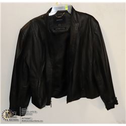 ISAAC MIZRAHI GENUINE LEATHER JACKET