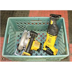 DEWALT SAWZALL AND CIRCULAR SAW NO BATTERIES