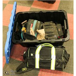TOTE OF TOOL POUCHES AND BAGS