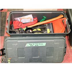 PLANO BOX WITH CHAINSAW SUPPLIES ACCESSORIES