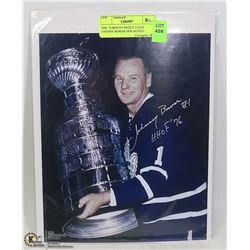 NHL TORONTO MAPLE LEAFS JOHNNY BOWER HOF SIGNED