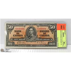 1937 GORDON/TOWERS GEORGE VI $50 BILL