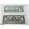 Image 1 : 1937 AND 1954 ONE DOLLAR BILLS