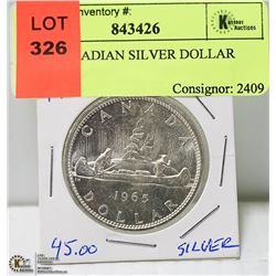 1965 CANADIAN SILVER DOLLAR