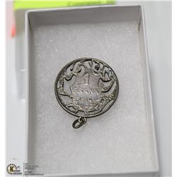 WW1 TRENCH ART CUT SILVER COIN PENDANT