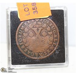 1735 PORTUGAL 10 REIS COIN