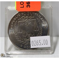 1998 SOMALILAND $5 TITANIC COMMEMORATIVE