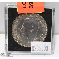 1950 KING GEORGE VI SILVER DOLLAR