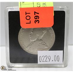 1912 KING GEORGE V CANADA SILVER 50 CENT COIN