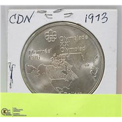 ENCASED 1976 CANADIAN FIVE DOLLAR COIN