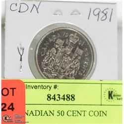 1981 CANADIAN 50 CENT COIN