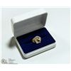 Image 2 : GOLD + DIAMOND HORSHOE RING WITH HORSE HEAD