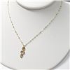 Image 2 : 29) 14KT YELLOW GOLD COLORED DIAMOND PENDANT