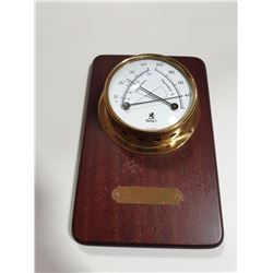 VTG BIRKS THERMOMETER / HYGROMETER WOODEN