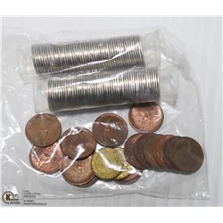 2 BANK ROLLS OF 2001 YEAR OF VOLUNTEER DIMES, PLUS
