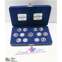 FULL SET OF ALL 12 1992, 92% PURE SILVER QUARTERS