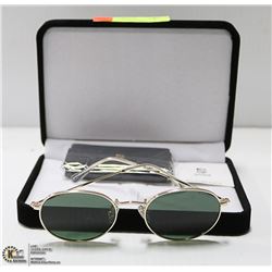 AUTHENTIC SOJOS GREEN LENS AVIATOR STYLE DESIGNER
