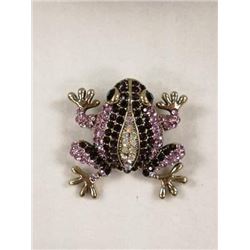 FROG RHINESTONE BROOCH