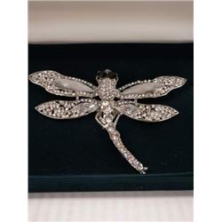 DRAGONFLY RHINESTONE BROOCH