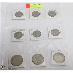 USA 6PCS. JFK $.50, 3PCS. EISENHOWER $1, UNC.