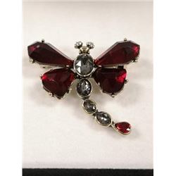 DRAGONFLY RHINESTONE BROOCH