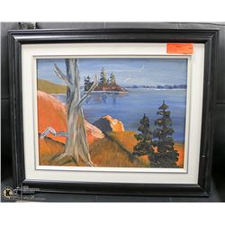 OIL ON BOARD "LAKESIDE" SIGNED BY THE ARTIST