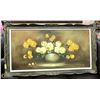 Image 1 : LARGE ORIGINAL OIL IN CANVAS FRAMED FLOWER PICTURE