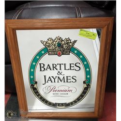 70'S BARTLES & JYMES BEER MIRROR WOOD FRAME
