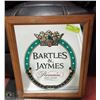 Image 1 : 70'S BARTLES & JYMES BEER MIRROR WOOD FRAME