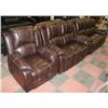 Image 1 : NEW MUNICH BROWN LEATHERETTE SOFA/LOVESEAT/CHAIR