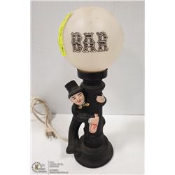 70'S DRUNK BY BAR LAMP POLE WORKS 10" TALL