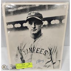 COPY LOU GOERING YANKEES AUTOGRAPHED PHOTO 60'S
