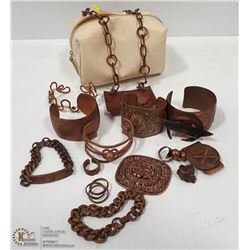LOT OF ASSORTED COPPER JEWELLERY