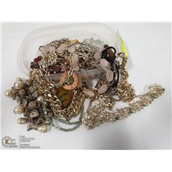 BOX OF COSTUME JEWELLERY