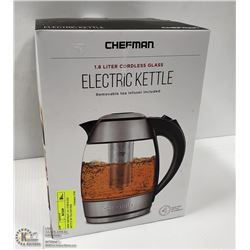 NEW CHEFMAN 1.8 L CORDLESS KETTLE W/ TEA INFUSER