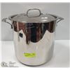 Image 1 : LARGE BERGNER 15 LITER ST. STEEL STOCK POT