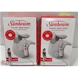 LOT OF 2 SUNBEAM HEAT WRAPS WITH XPRESSHEAT