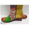 Image 5 : PAIR OF 3/4 LENGTH DESIGNER PATCHWORK BOOTS