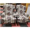 Image 1 : PAIR OF FLORAL FABRIC ARM CHAIRS
