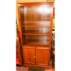 WOODEN CABINET WITH 2 SHELFS 32" X 17" X 72"
